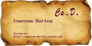 Csernus Dorina névjegykártya