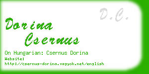 dorina csernus business card